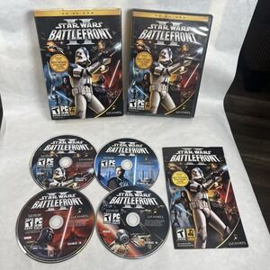 Star Wars Battlefront II 2 PC Complete Original Battlefront 4‎ Disc Manual Case